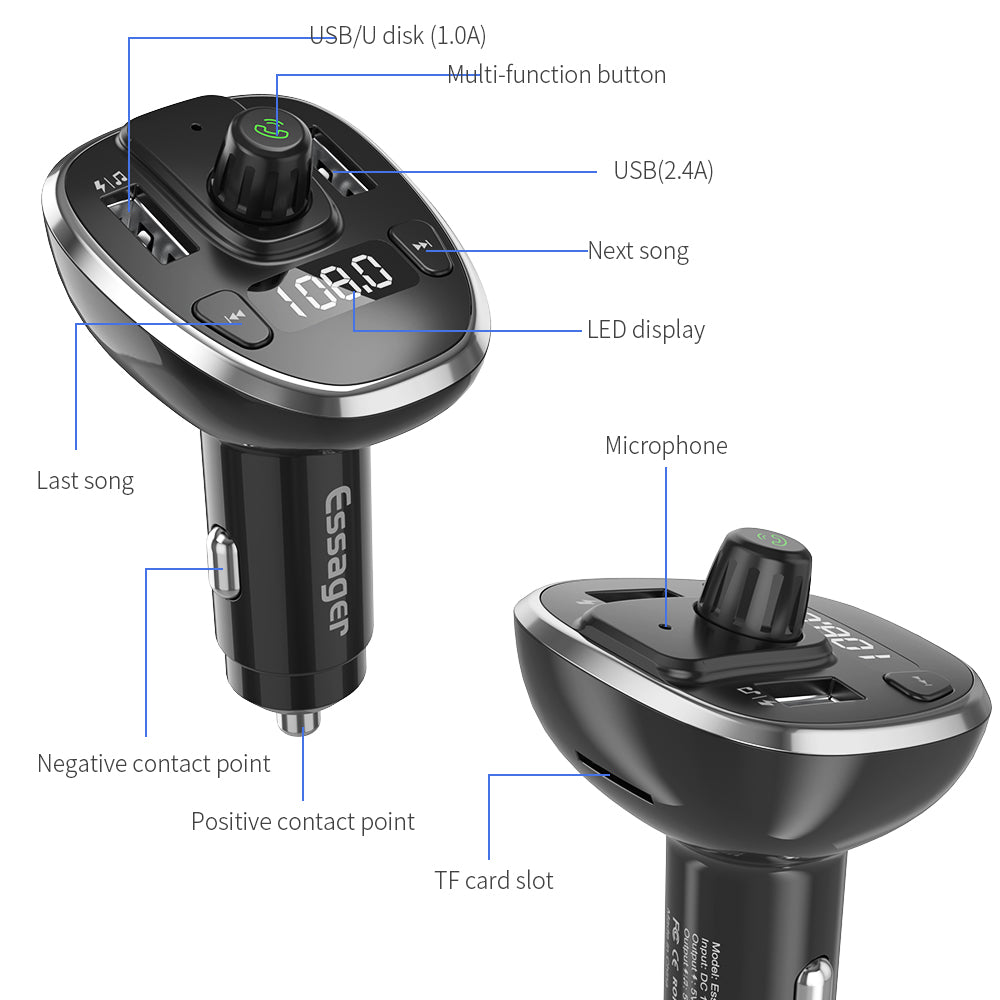 Multifunktionaler Dual-USB Bluetooth Auto-Lader – Bild 4 | LuxeStyle