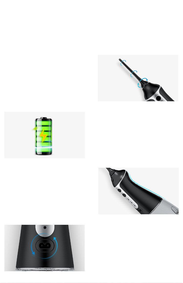Portabler Dentalreiniger mit Wasserfloss