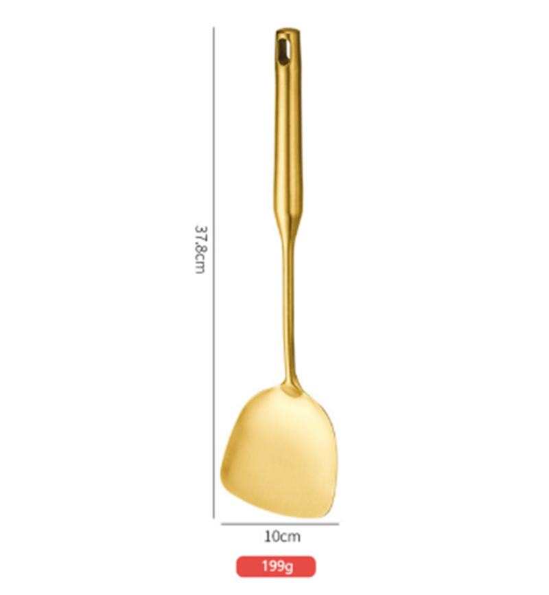 Kochlöffel-Set aus vergoldetem Edelstahl – Bild 18 | LuxeStyle