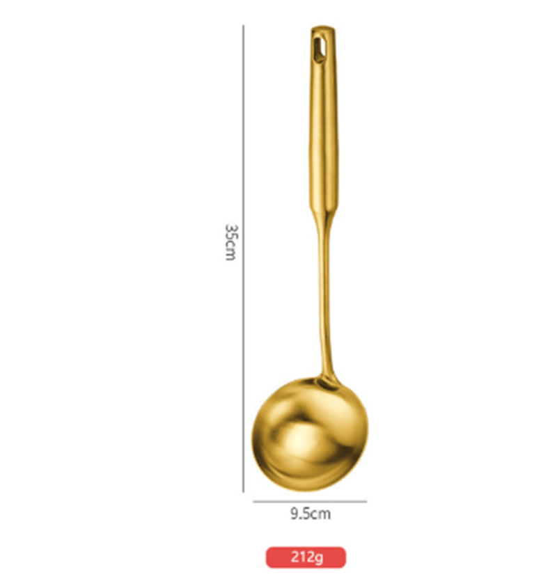Kochlöffel-Set aus vergoldetem Edelstahl – Bild 5 | LuxeStyle