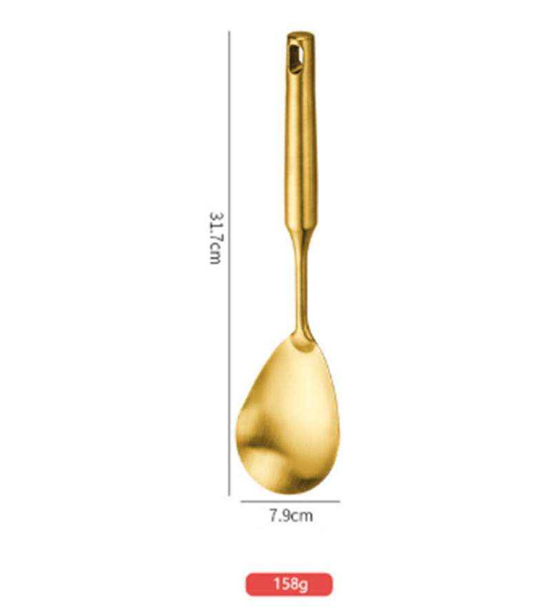Kochlöffel-Set aus vergoldetem Edelstahl – Bild 15 | LuxeStyle