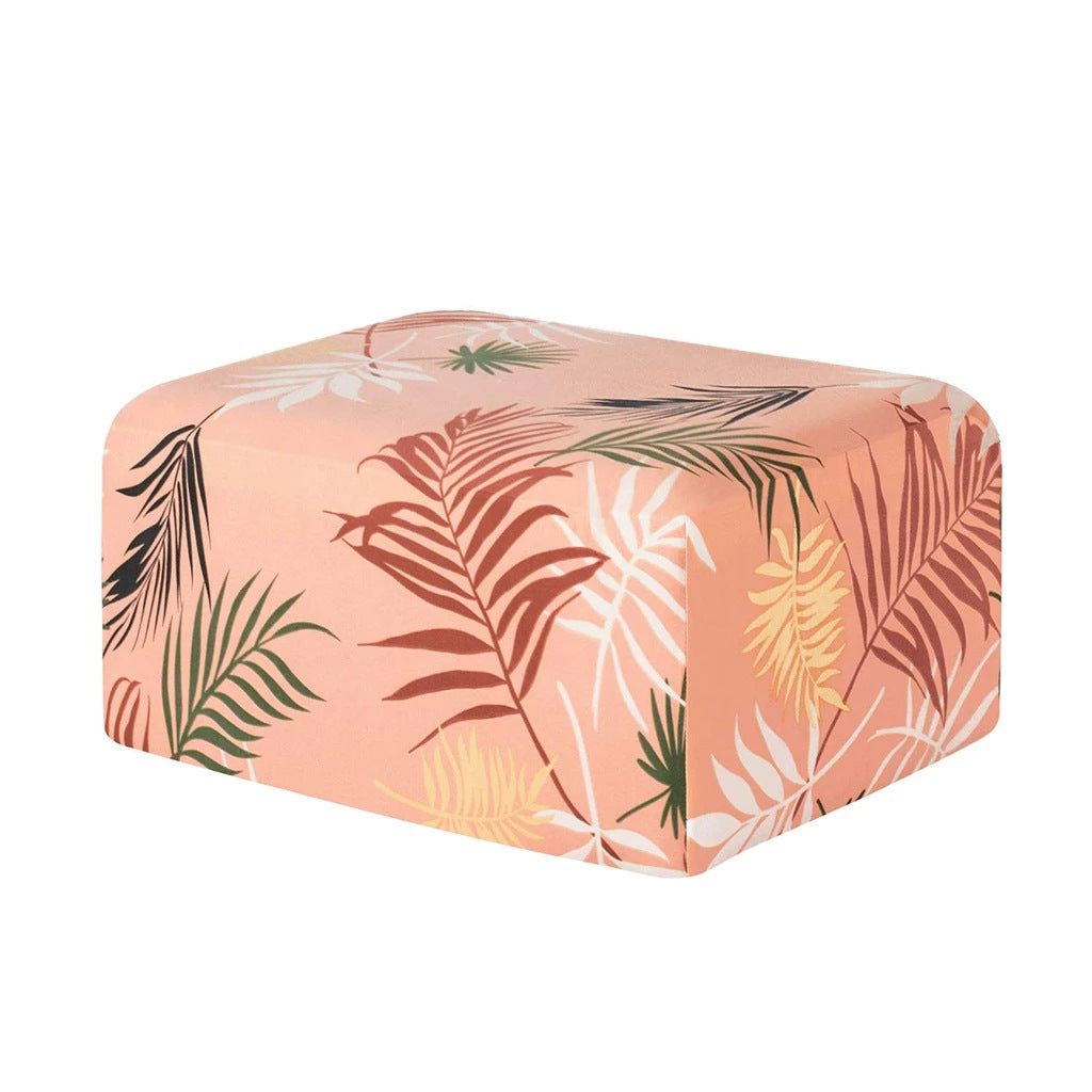 Elastischer Sofahocker-Bezug mit Blumenmuster – Bild 1 | LuxeStyle