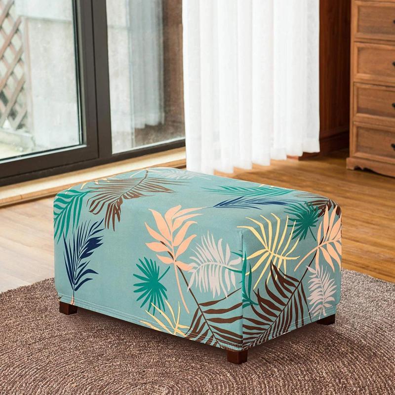 Elastischer Sofahocker-Bezug mit Blumenmuster – Bild 2 | LuxeStyle