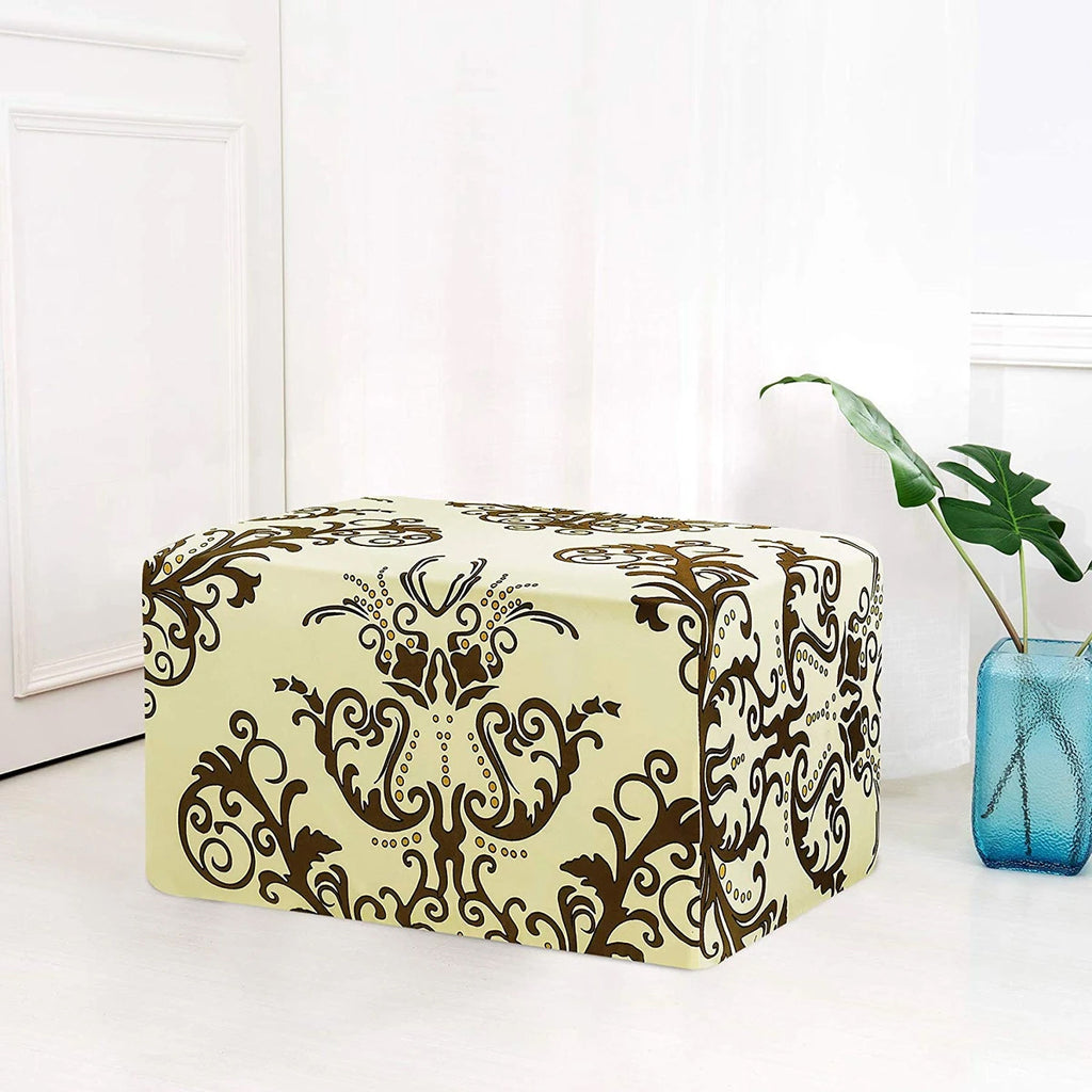 Elastischer Sofahocker-Bezug mit Blumenmuster – Bild 3 | LuxeStyle