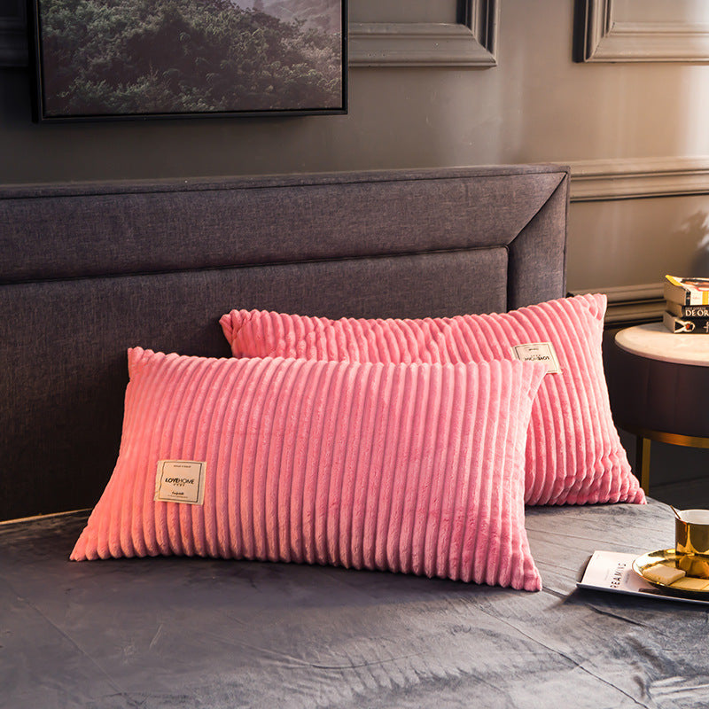 Flanell-Kissenbezug aus warmer Korallenwolle | LuxeStyle
