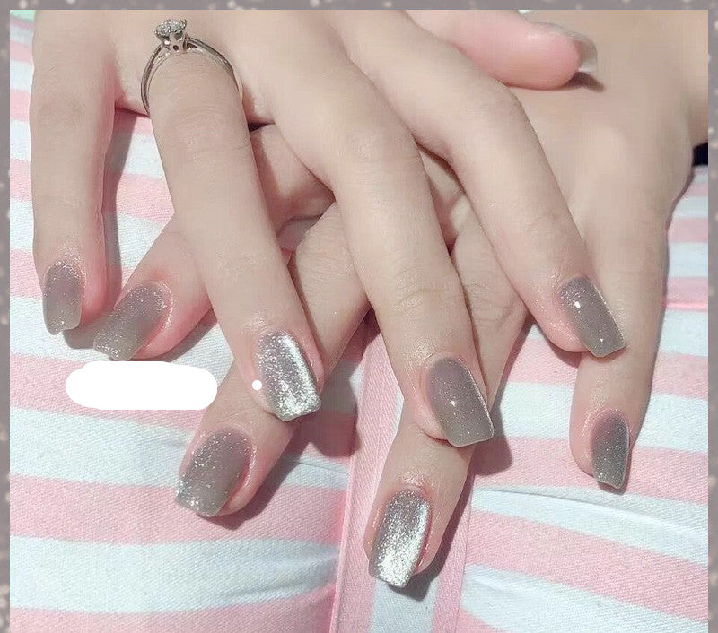 Milk Tea Crystal Stone Cat Eye Nagellack – Bild 7 | LuxeStyle