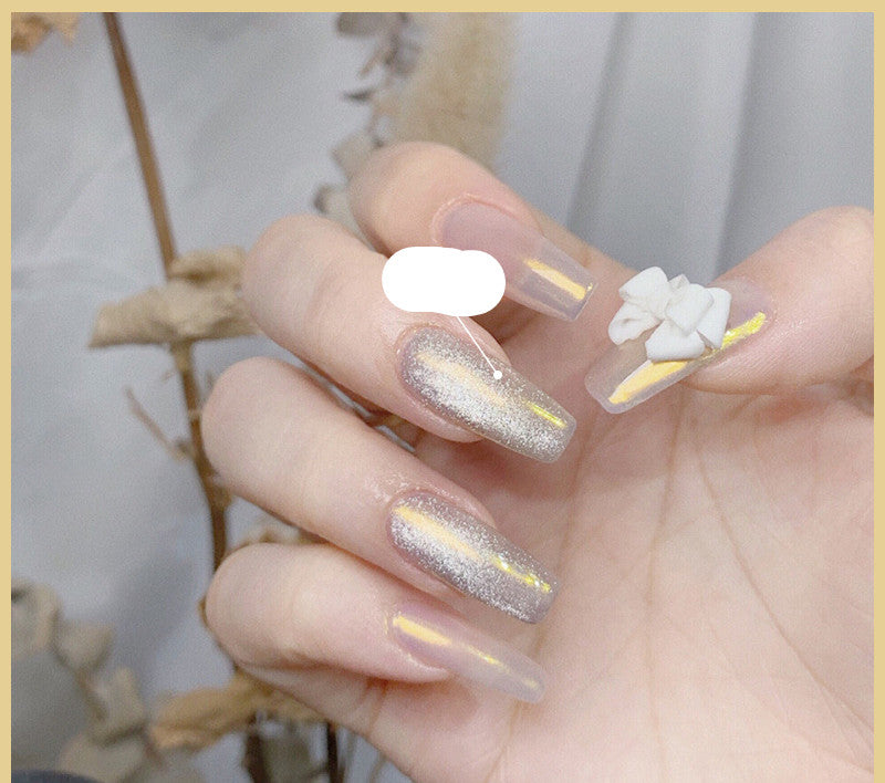 Milk Tea Crystal Stone Cat Eye Nagellack – Bild 16 | LuxeStyle