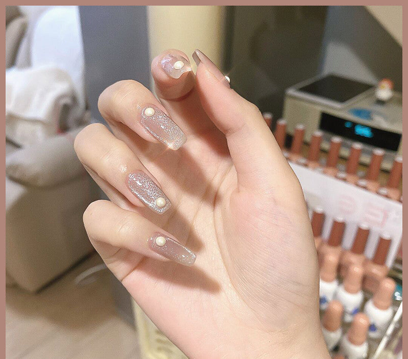 Milk Tea Crystal Stone Cat Eye Nagellack – Bild 6 | LuxeStyle
