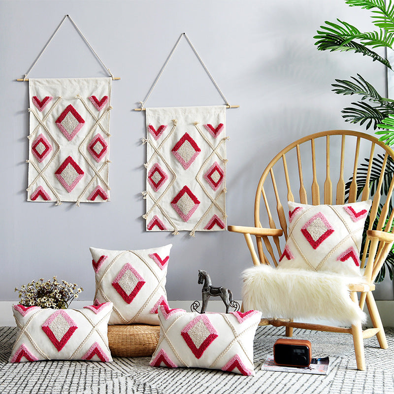 Gepolstertes Kissen mit geometrischem Muster | LuxeStyle