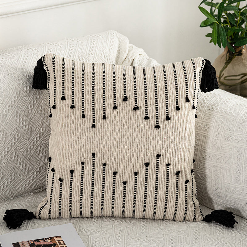 Boho Marokkanischer Kissenbezug mit Fransen | LuxeStyle