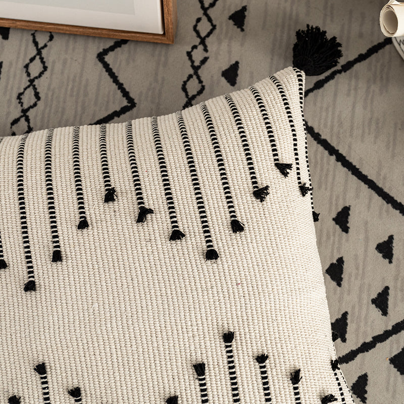 Boho Marokkanischer Kissenbezug mit Fransen – Bild 4 | LuxeStyle