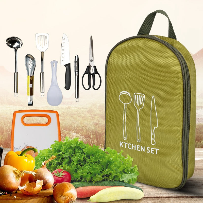 Picknick-Kochset für unterwegs (8-teilig) – Bild 2 | LuxeStyle