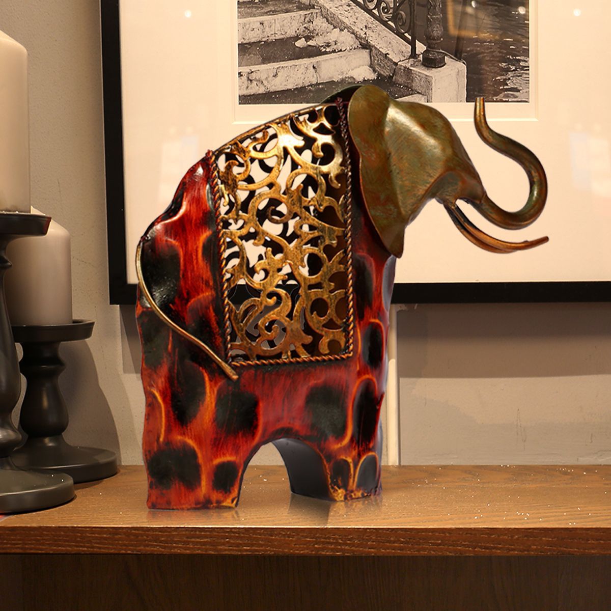 Elefant Skulptur aus Schmiedeeisen