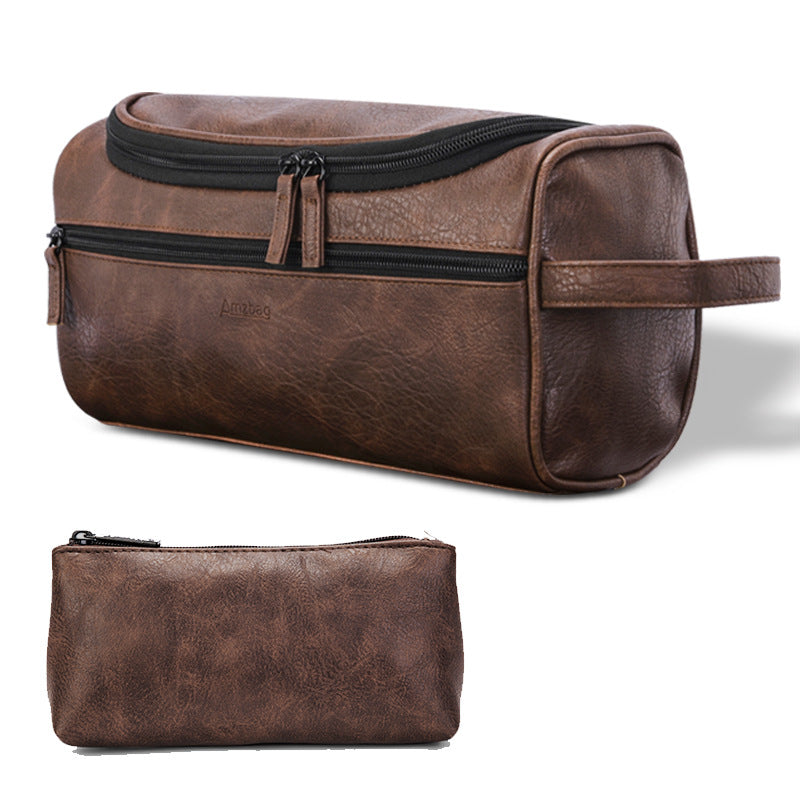 Multifunktionale wasserdichte Leder-Kulturtasche | LuxeStyle