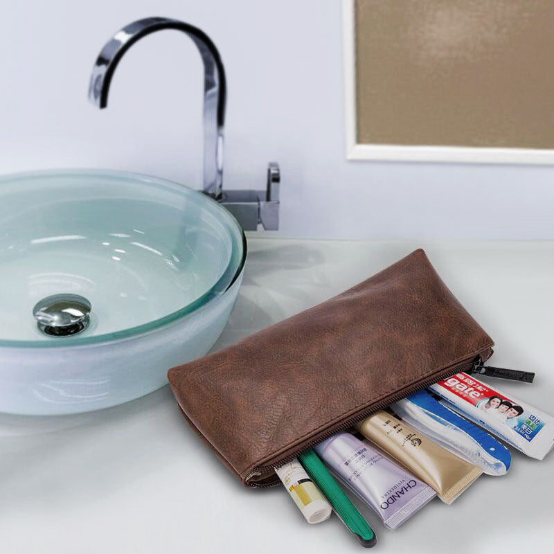 Multifunktionale wasserdichte Leder-Kulturtasche – Bild 6 | LuxeStyle