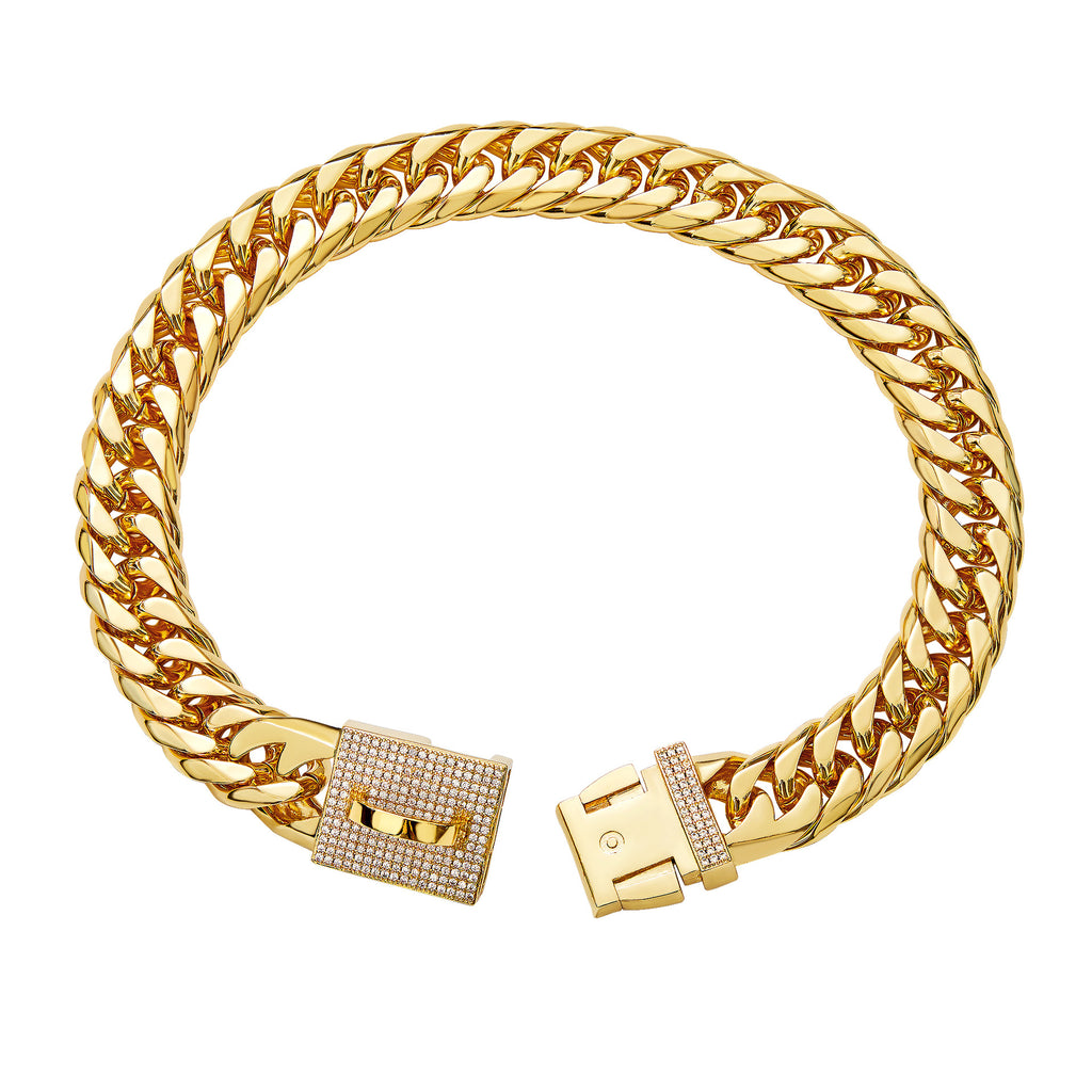 Goldenes Halsband für Hunde | LuxeStyle
