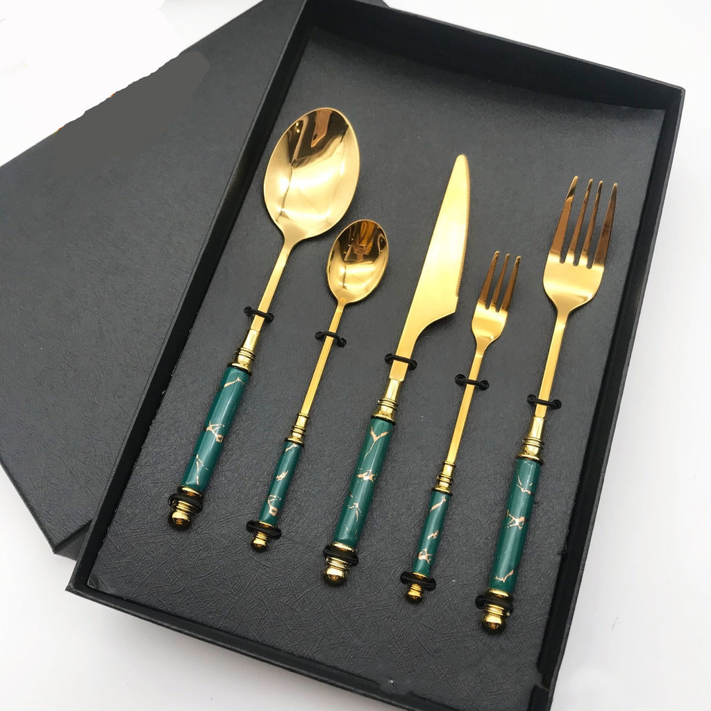 Besteck-Set mit Keramikgriff – Bild 2 | LuxeStyle