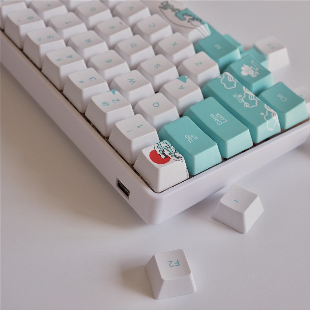 Korallen-Tastenkappen-Tastatur – Bild 1 | LuxeStyle