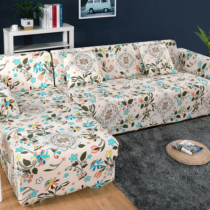 Elastischer Polyester-Sofabezug mit Kissenhüllen – Bild 3 | LuxeStyle