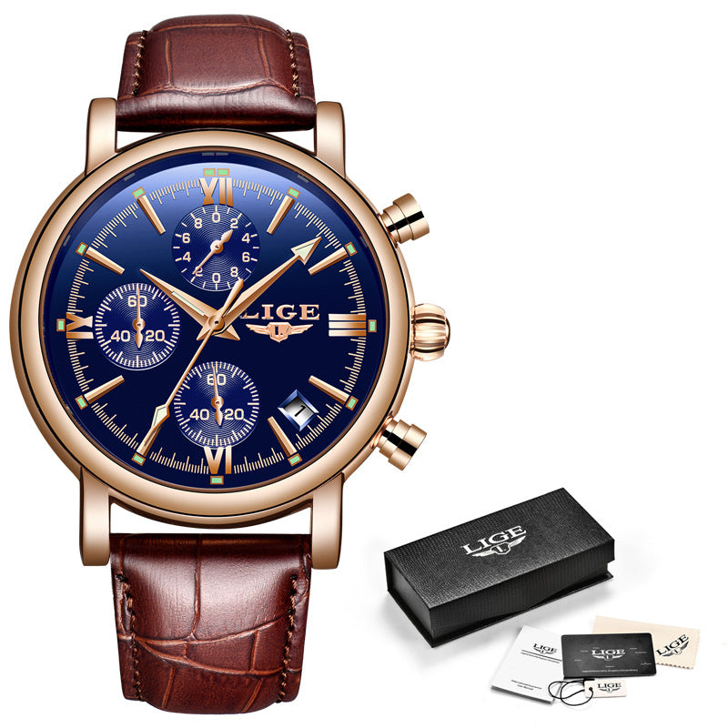 Herren Quarzuhr, wasserdicht, Multifunktion – Bild 3 | LuxeStyle
