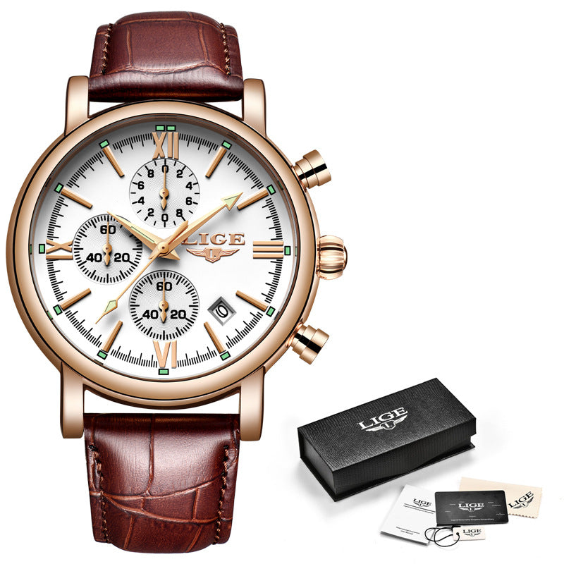 Herren Quarzuhr, wasserdicht, Multifunktion – Bild 2 | LuxeStyle