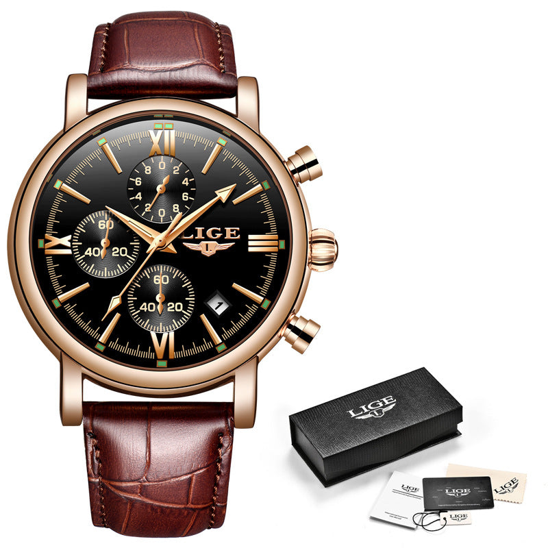 Herren Quarzuhr, wasserdicht, Multifunktion – Bild 5 | LuxeStyle