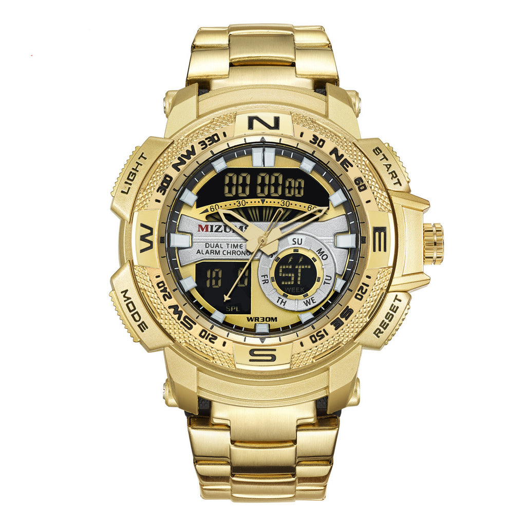 Wasserdichte Herren-Quarzuhr mit Stahlband | LuxeStyle