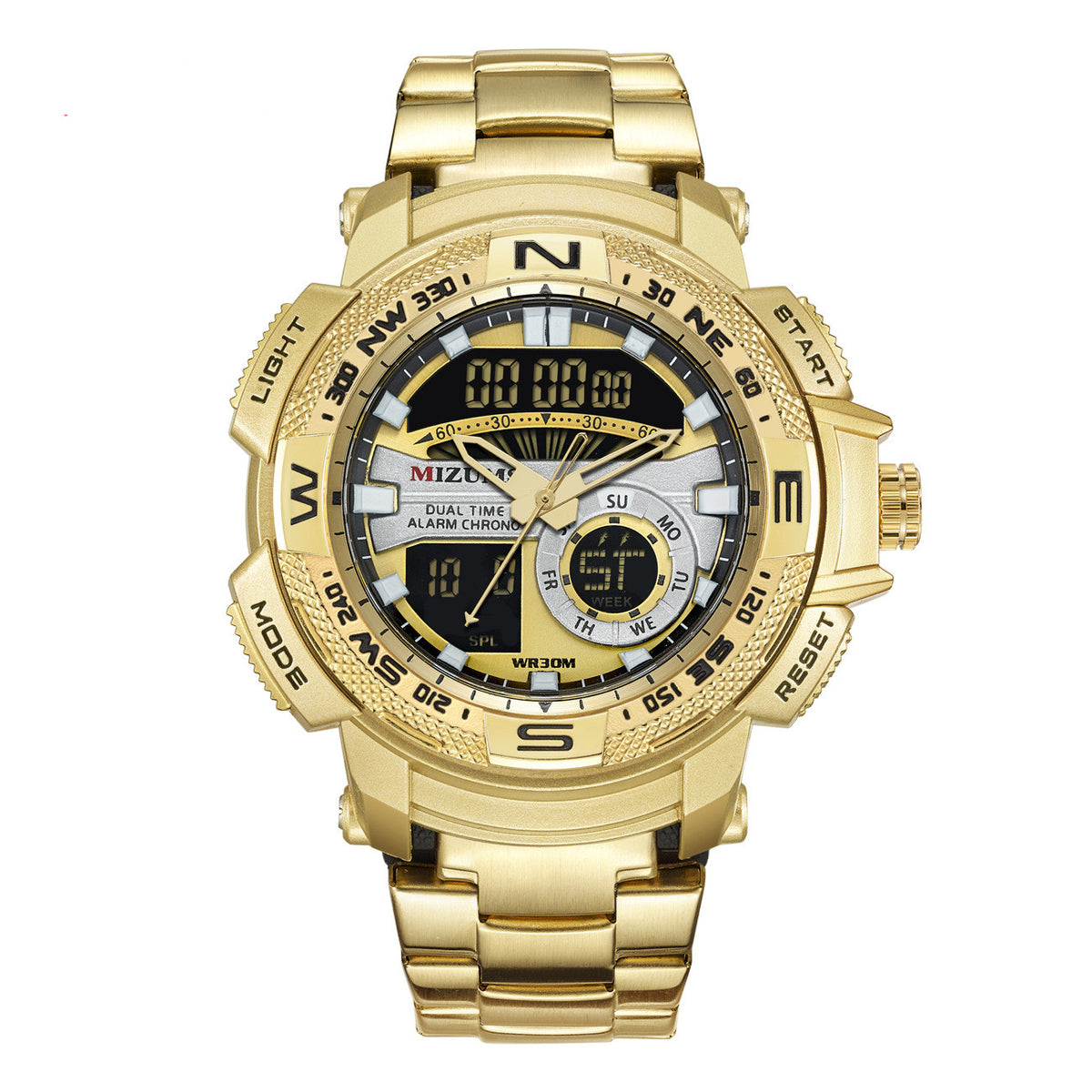Wasserdichte Herren-Quarzuhr mit Stahlband | LuxeStyle