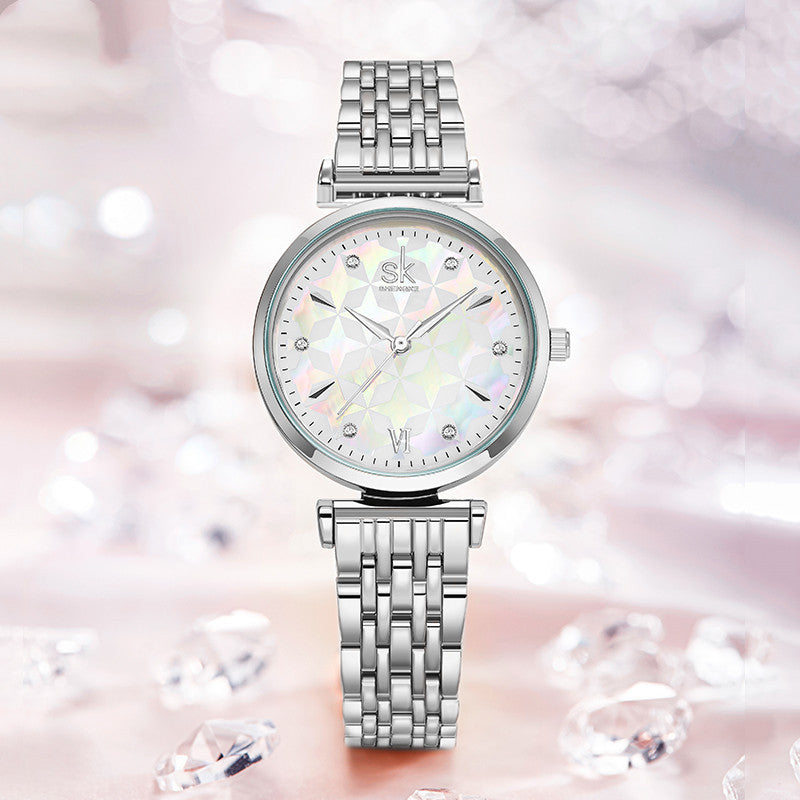 Seven Pearl Damen Quarzuhr mit Edelstahlband – Bild 2 | LuxeStyle