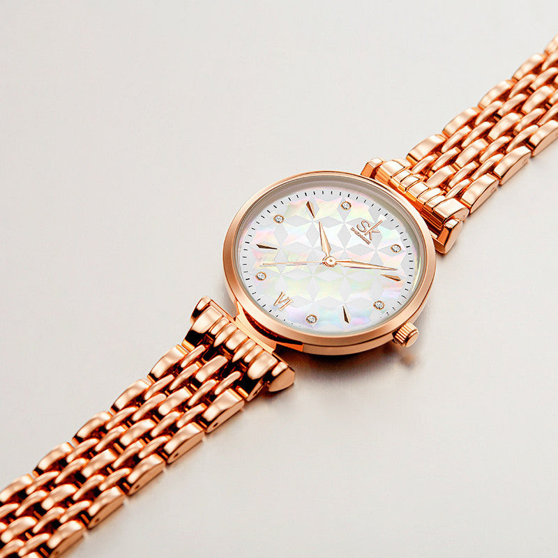Seven Pearl Damen Quarzuhr mit Edelstahlband | LuxeStyle