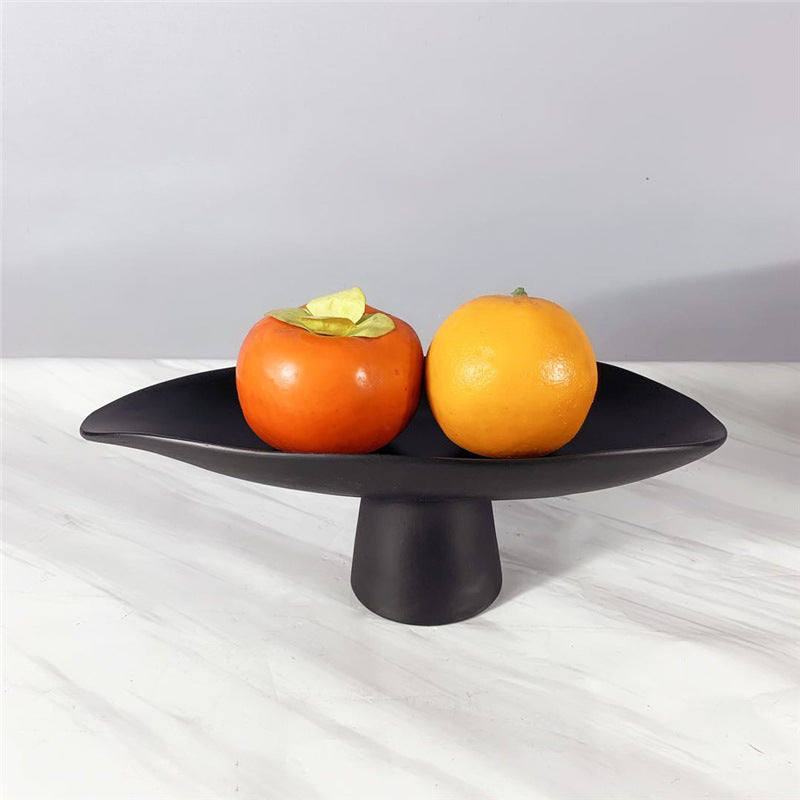 Fruchtschale aus Kunstharz, Schwarz/Weiss | LuxeStyle