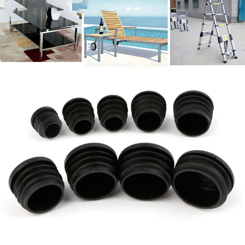 Schwarze Endkappen für Möbel – 10 Stück pro Grösse | LuxeStyle