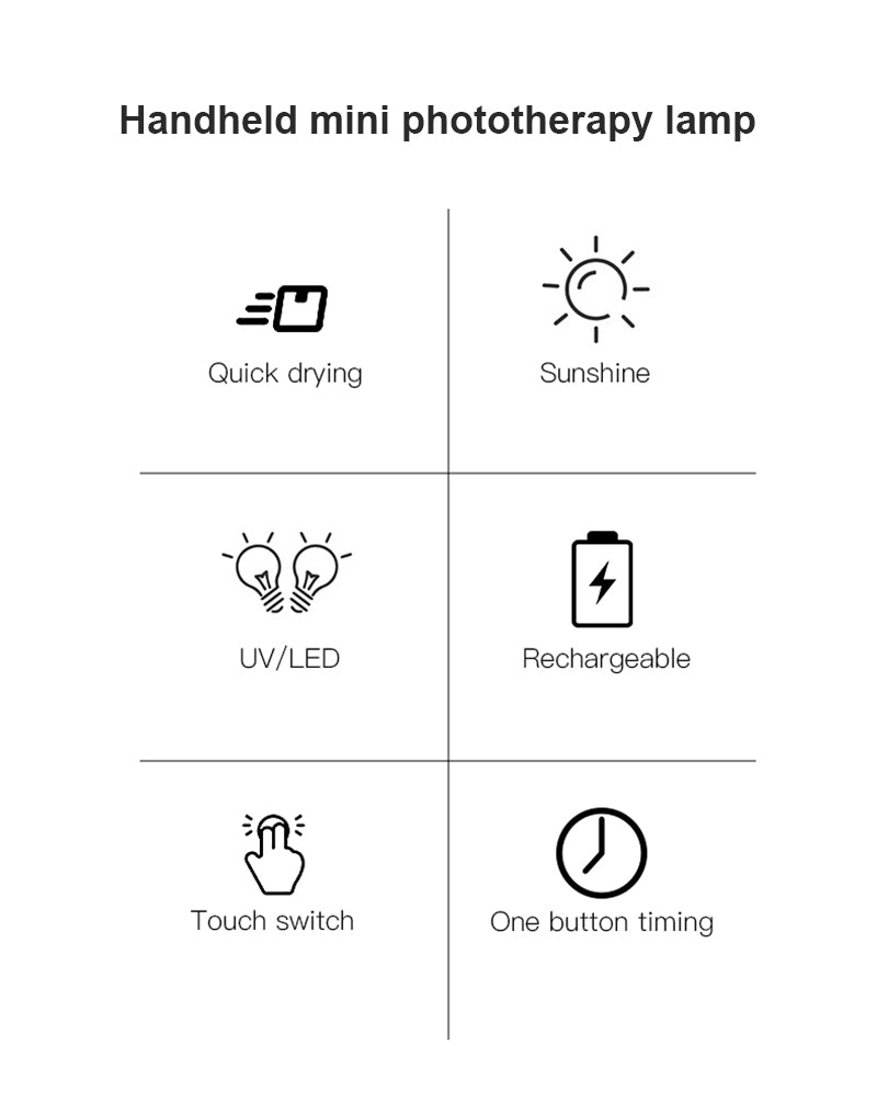 Tragbare 5W UV/LED Nagellampe mit USB – Ansicht 5