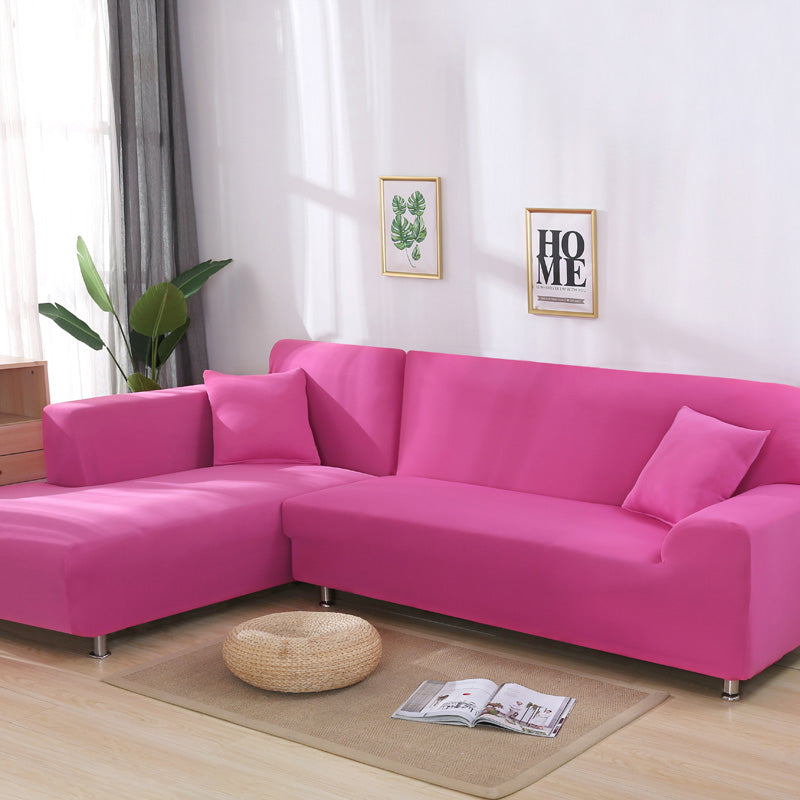 Elastischer L-Sofa Bezug, einfarbig – Bild 1 | LuxeStyle