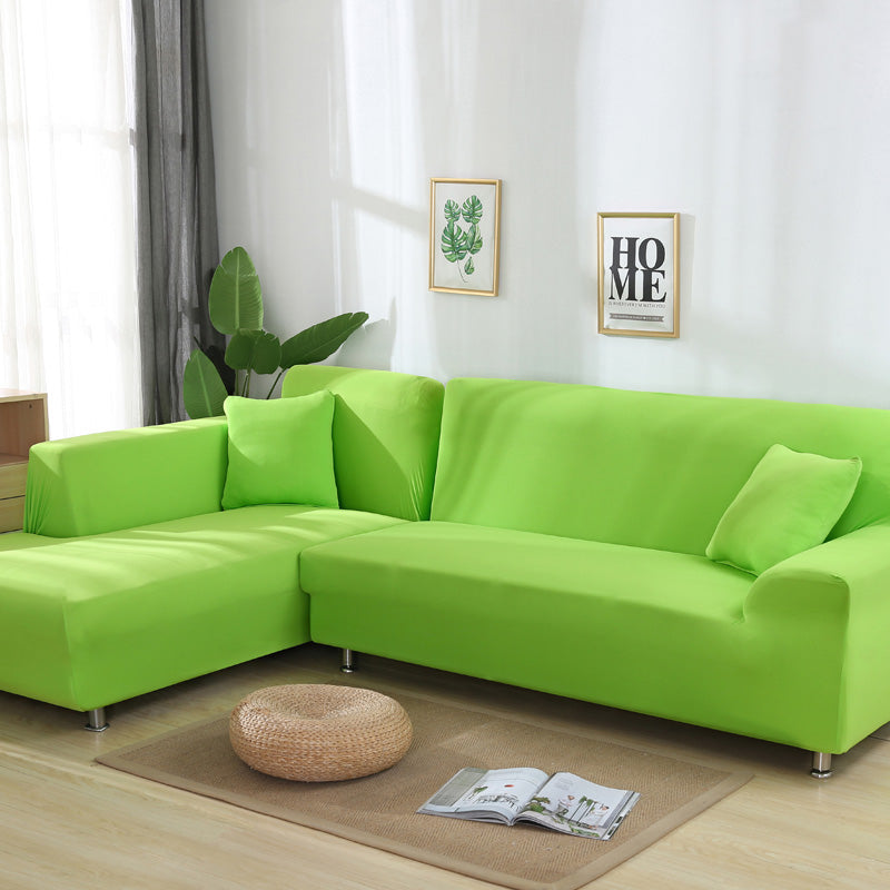 Elastischer L-Sofa Bezug, einfarbig – Bild 5 | LuxeStyle