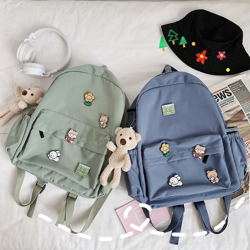Canvas Rucksack mit Bären-Anhänger – Bild 3 | LuxeStyle