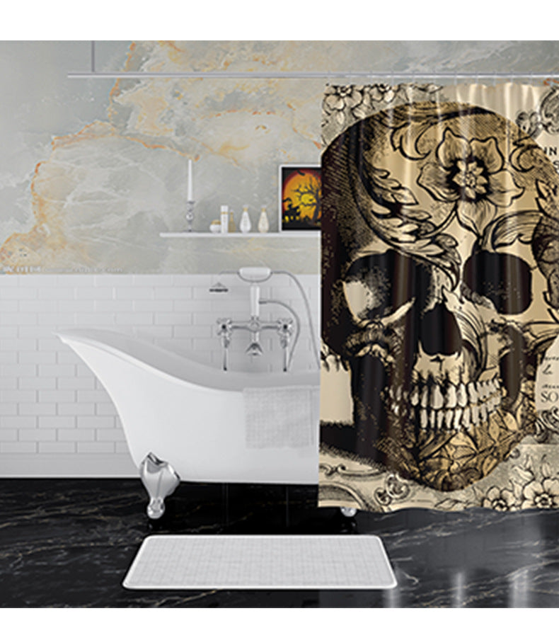 Duschvorhang mit Totenkopfmuster – Bild 4 | LuxeStyle