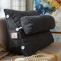 Samt Keil-Lesekissen mit Nackenrolle | LuxeStyle