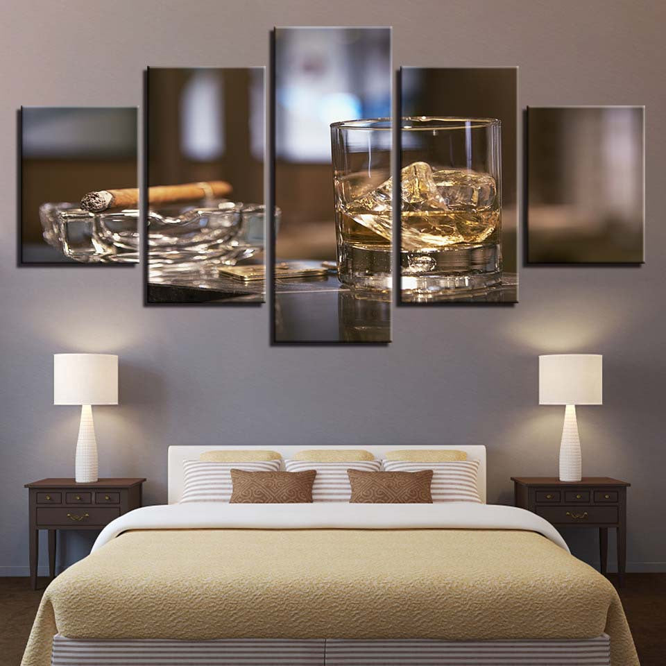 Zigarre, Maserung & Ölgemälde Leinwand-Set – Bild 3 | LuxeStyle