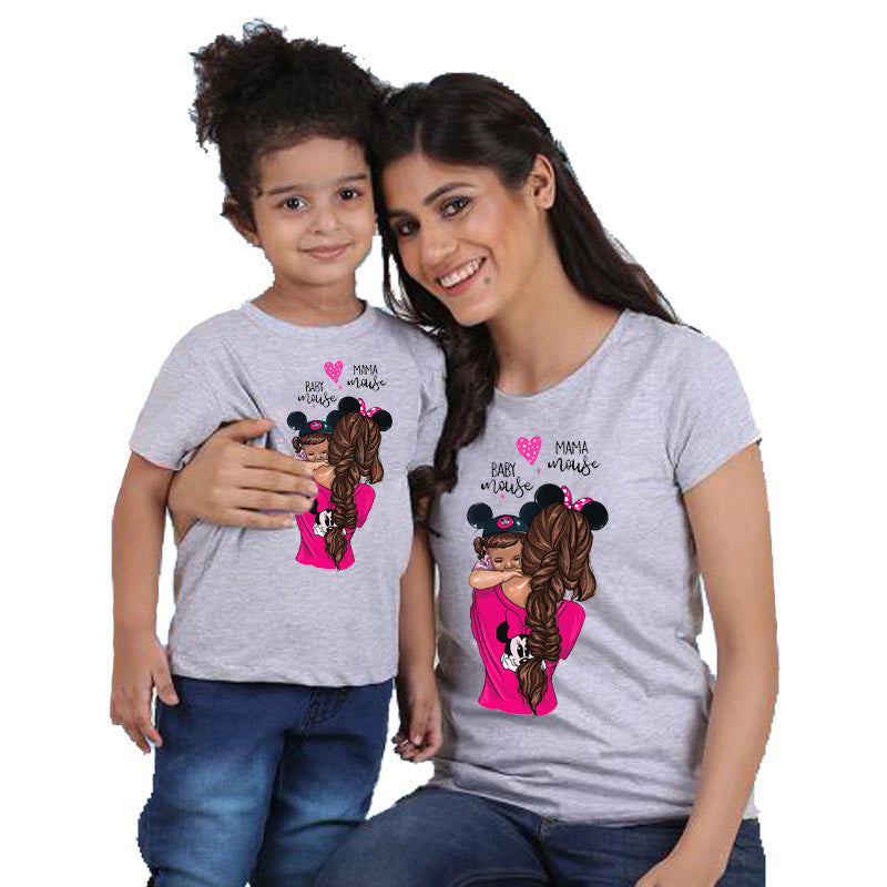 Cartoon Mutter-Tochter T-Shirt