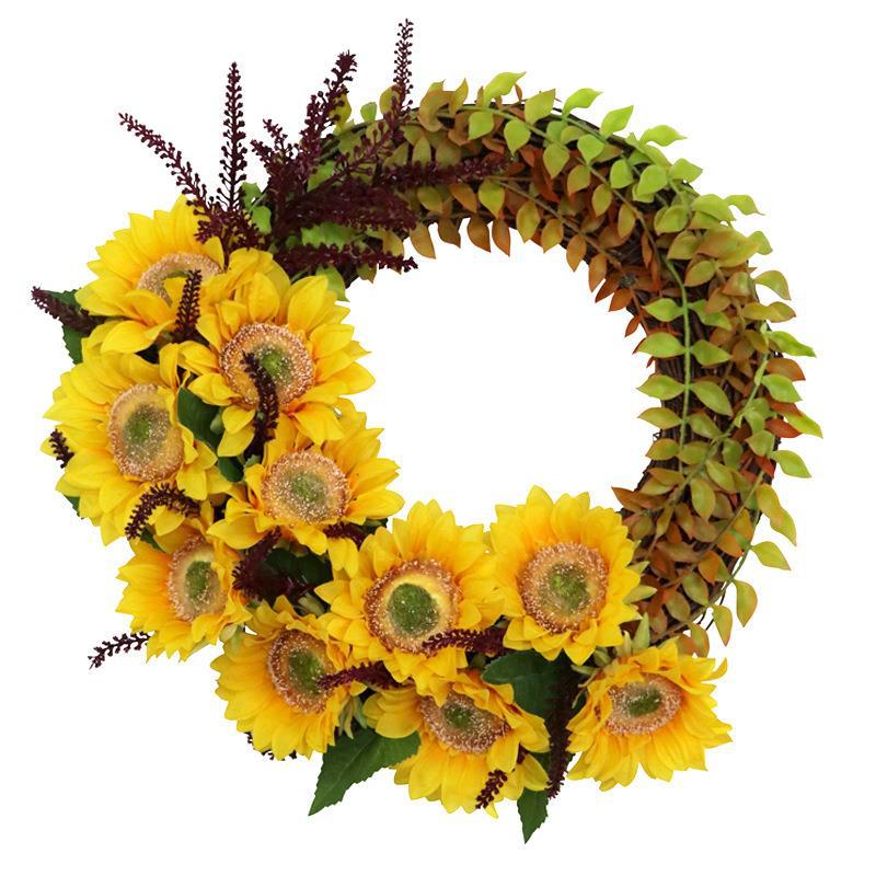 Künstlicher Sonnenblumen-Türkranz – Bild 2 | LuxeStyle