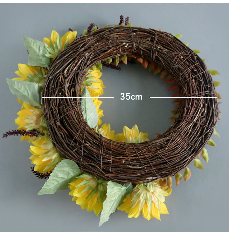 Künstlicher Sonnenblumen-Türkranz – Bild 4 | LuxeStyle