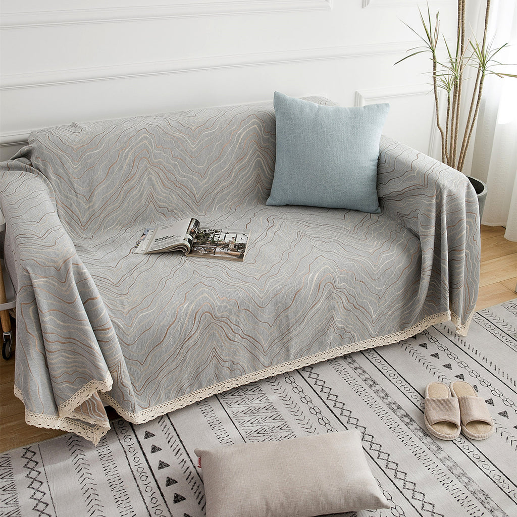 Nordisches Sofa-Schonertuch mit Wellenmuster – Bild 3 | LuxeStyle