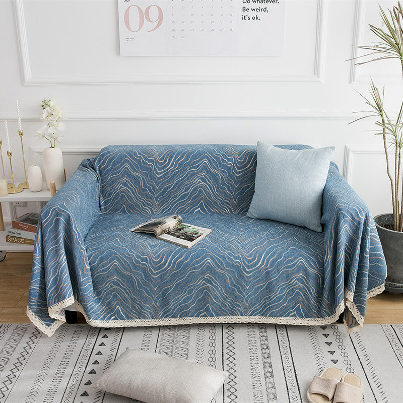 Nordisches Sofa-Schonertuch mit Wellenmuster – Bild 5 | LuxeStyle