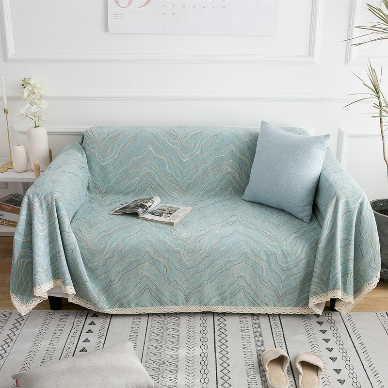 Nordisches Sofa-Schonertuch mit Wellenmuster | LuxeStyle