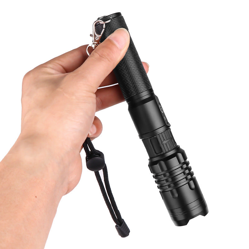 Leuchte mit Zoom & 5 Modi – USB-Ladbar & wasserdicht für Outdoor