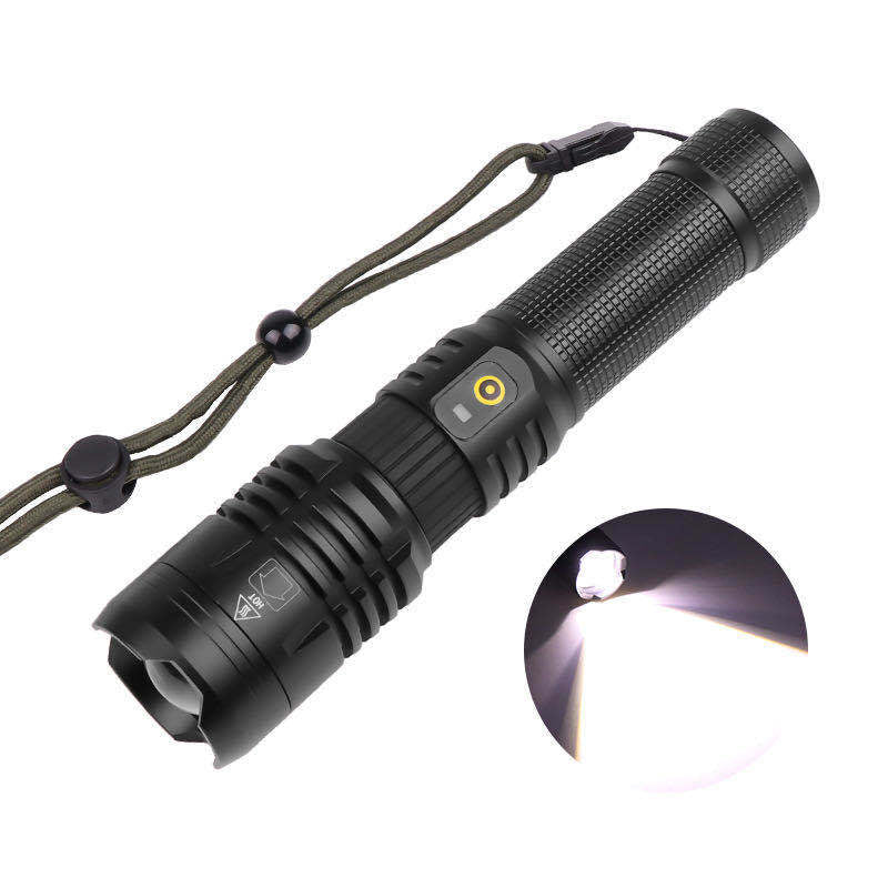 Leuchte mit Zoom & 5 Modi – USB-Ladbar & wasserdicht für Outdoor