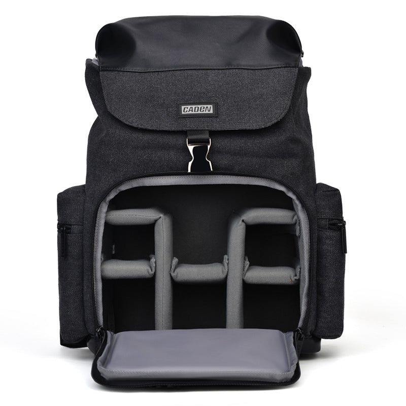 Grosser Canvas Kamerarucksack mit Diebstahlschutz | LuxeStyle