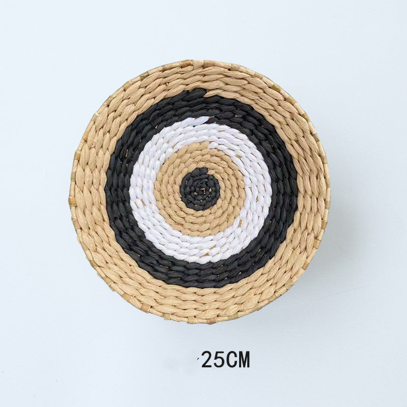 Wanddeko aus handgeflochtenem Stroh – Bild 4 | LuxeStyle