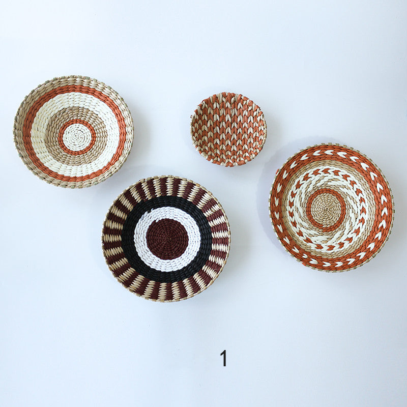 Wanddeko aus handgeflochtenem Stroh – Bild 2 | LuxeStyle